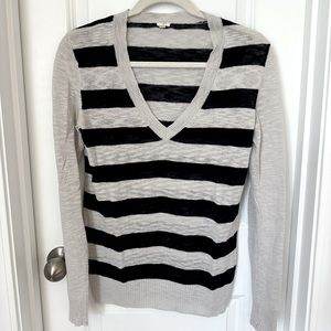 JCrew V-Neck Striped sweater, Size Small